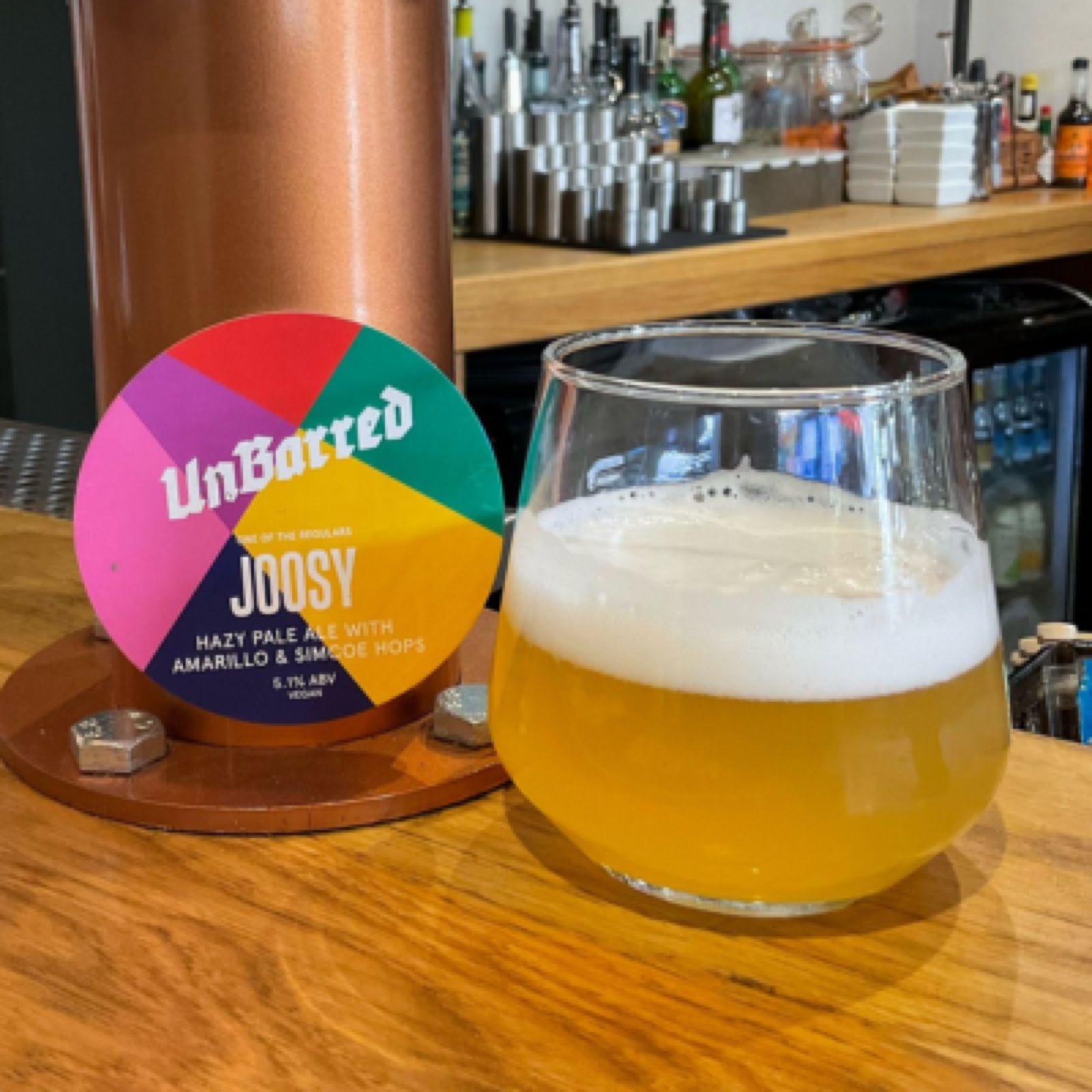 Guest ale pump clip on the bar